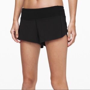 Black lulu lemon speed up shorts